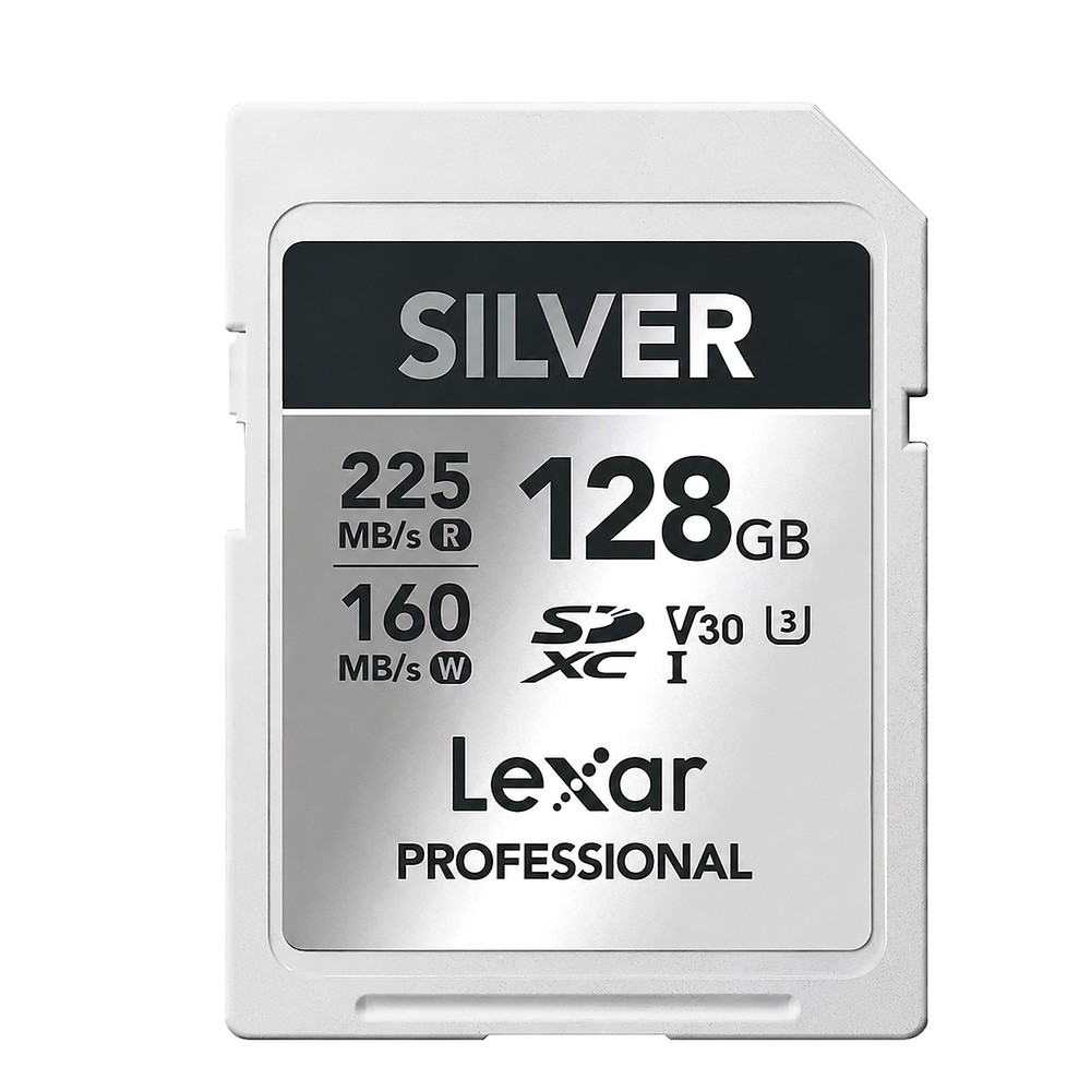 SDカード 128GB SDXC Lexar レキサー Professional SILVER Class10 UHS-I U3 V30 R:225MB/s W:160MB/s 海外リテール LSDSILV128G-RNNNC ◆メ