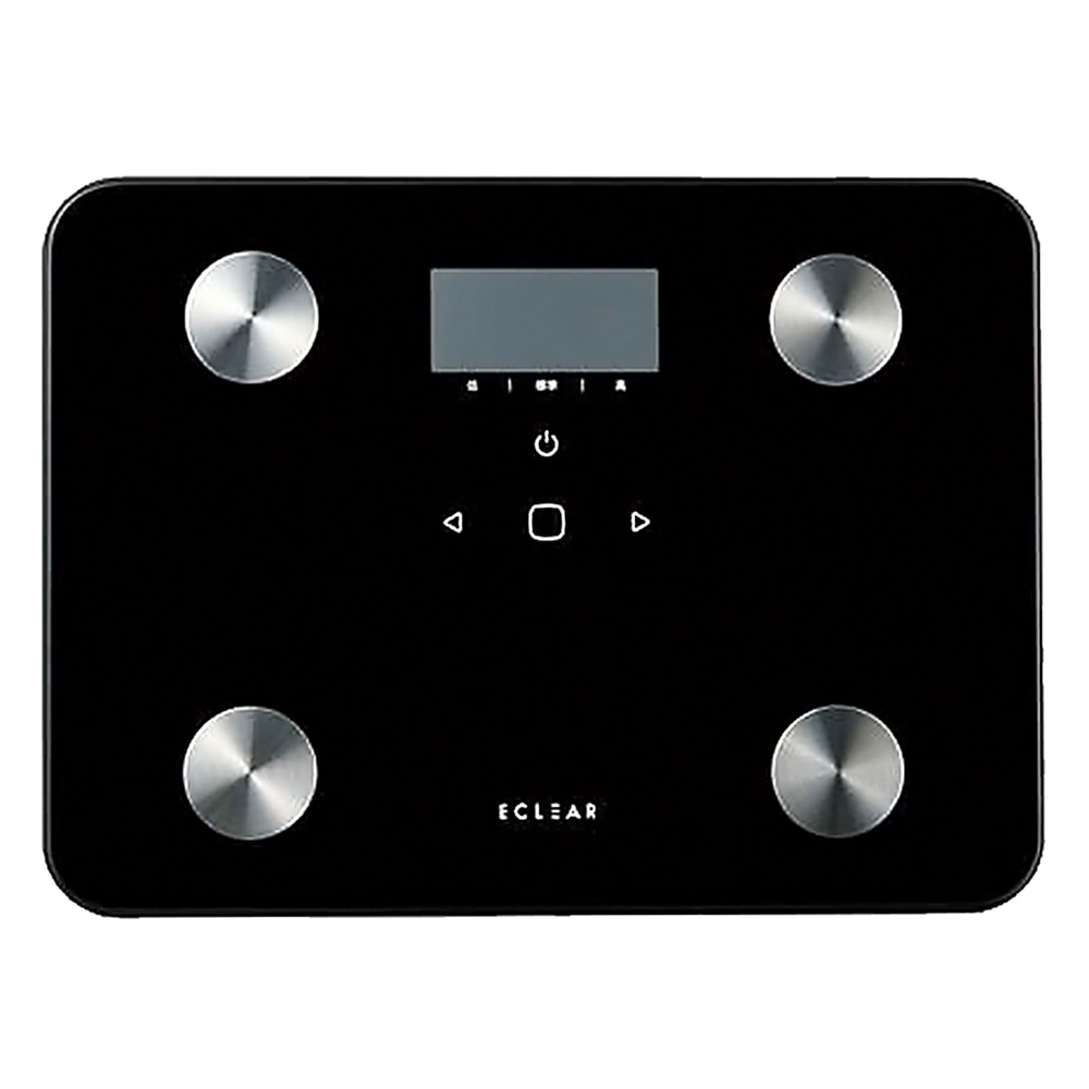 体組成計 体重計 ECLEAR Plus エクリア HCS-WFS02 ELECOM エレコム 100g単位 BMI MRI 内臓脂肪測定 自動認識 スマホ連動 Wi-Fi ブラック HCS-WFS02BK ◆宅