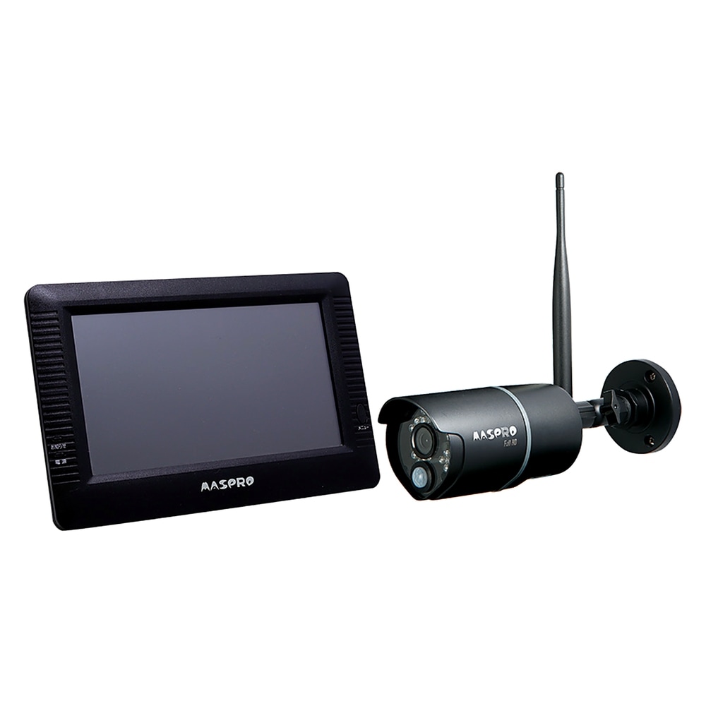 防犯カメラ 7インチ モニター＆ワイヤレスHDカメラセット MASPRO マスプロ 屋内 フルHD画質 夜間撮影 人感センサー かんたん設定 EP2WCFM ◆宅