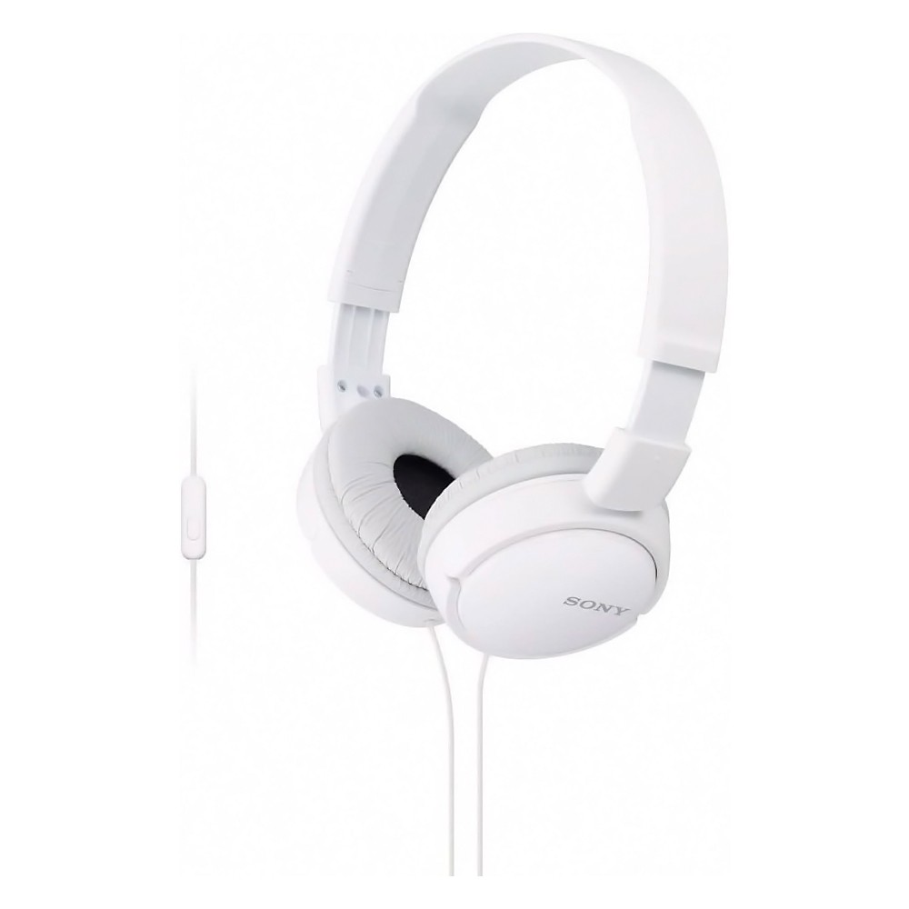 ヘッドホン 折り畳み式 MDR-ZX110AP SONY ソニー 有線 密閉ダイナミック型 3.5mmミニプラグ コンパクト設計 リモコン マイク付 並行輸入品 ホワイト MDR-ZX110AP/WZ ◆コ