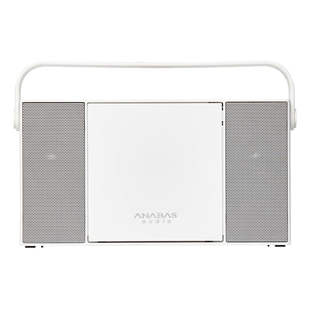 CDラジオ ワイドFM対応 CD-T01 ANABAS アナバス 太知 スマホの音楽も再生可 縦型CDスロット プログラム再生 2電源(AC/乾電池) シルバー CD-T01 ◆宅