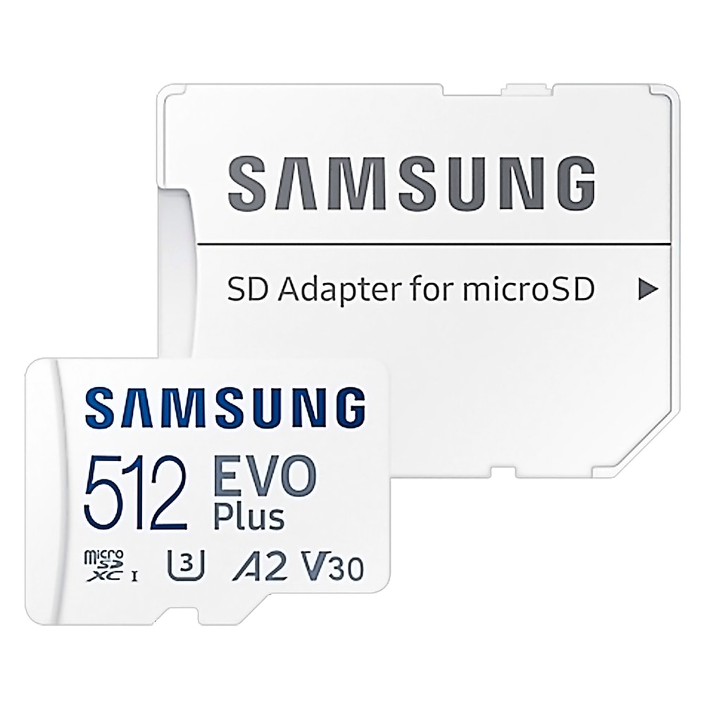 マイクロSDカード 512GB microSDXC R:160MB/s Samsung サムスン EVO Plus Class10 UHS-I U3 V30 A2 SDアダプタ付 海外リテール MB-MC512SA/CN ◆メ