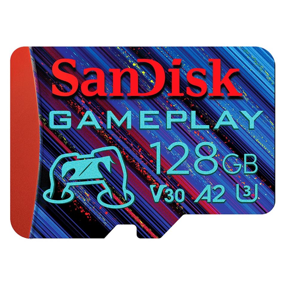 マイクロSDカード 128GB microSDXC SanDisk サンディスク GamePlay UHS-I U3 V30 A2 R:190MB/s W:130MB/s 海外リテール SDSQXAA-128G-GN6XN ◆メ