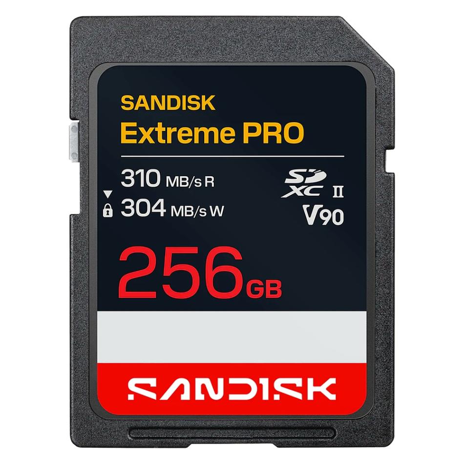 SDカード 256GB UHS-II SDXC SANDISK サンディスク Extreme PRO U3 V90 8K R:310MB/s W:304MB/s 海外リテール SDSDXDE-256G-GN4IN ◆コ