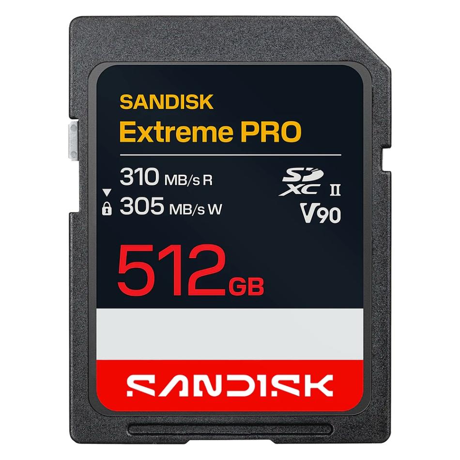SDカード 512GB UHS-II SDXC SANDISK サンディスク Extreme PRO U3 V90 8K R:310MB/s W:305MB/s 海外リテール SDSDXDE-512G-GN4IN ◆コ
