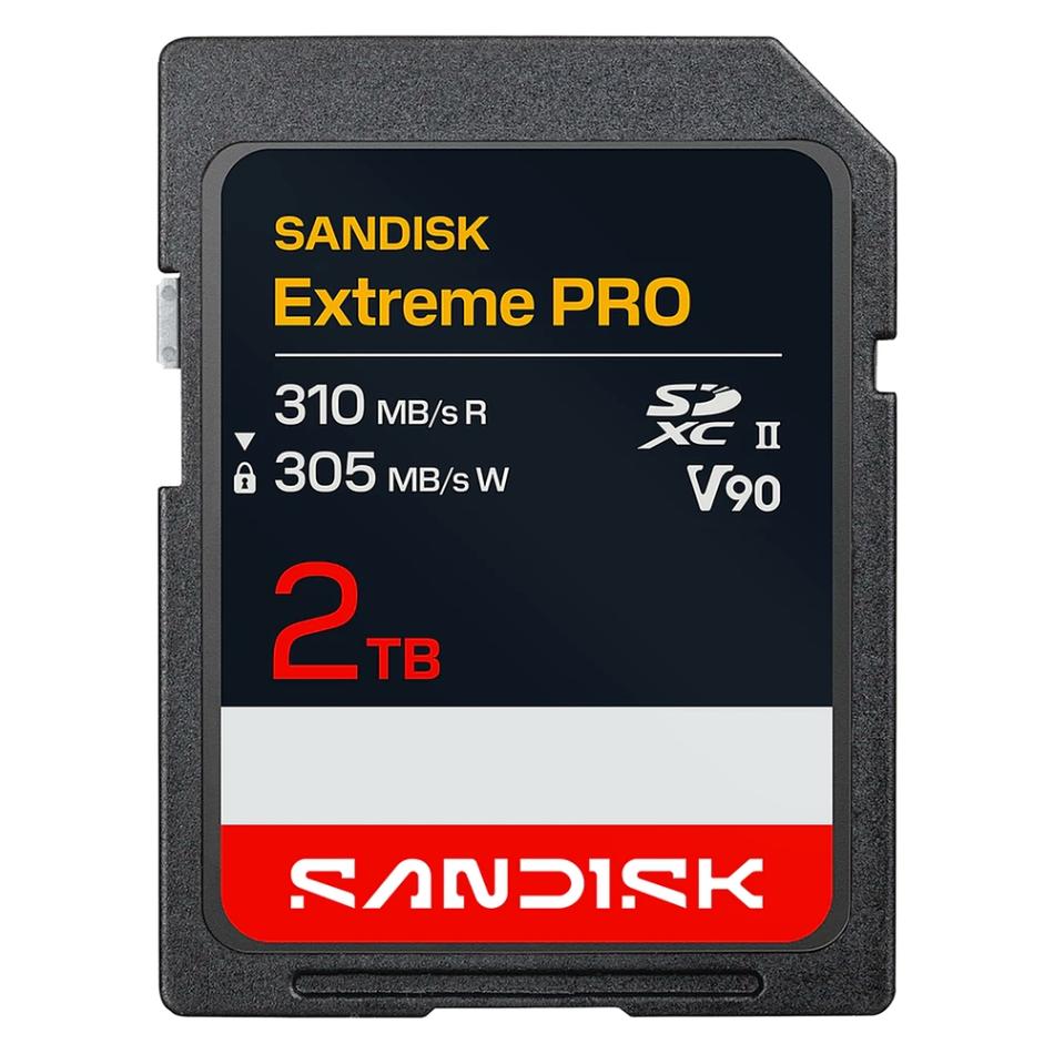 SDカード 2TB UHS-II SDXC SANDISK サンディスク Extreme PRO U3 V90 8K R:310MB/s W:305MB/s 海外リテール SDSDXDE-2T00-GN4IN ◆コ