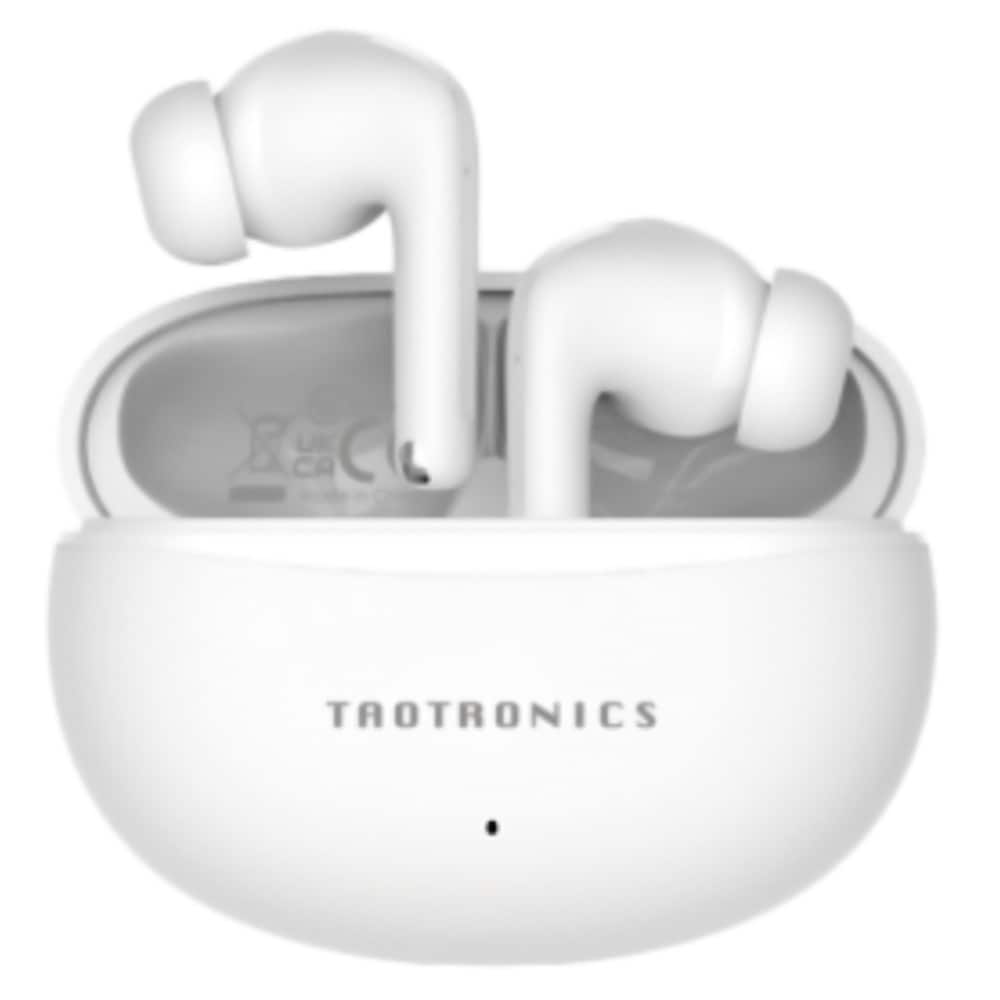 完全ワイヤレスイヤホン TT-BH1118 TaoTronics タオトロニクス Bluetooth ノイズキャンセリング 最大30h再生 SBC AAC ホワイト TT-BH1118WH ◆宅