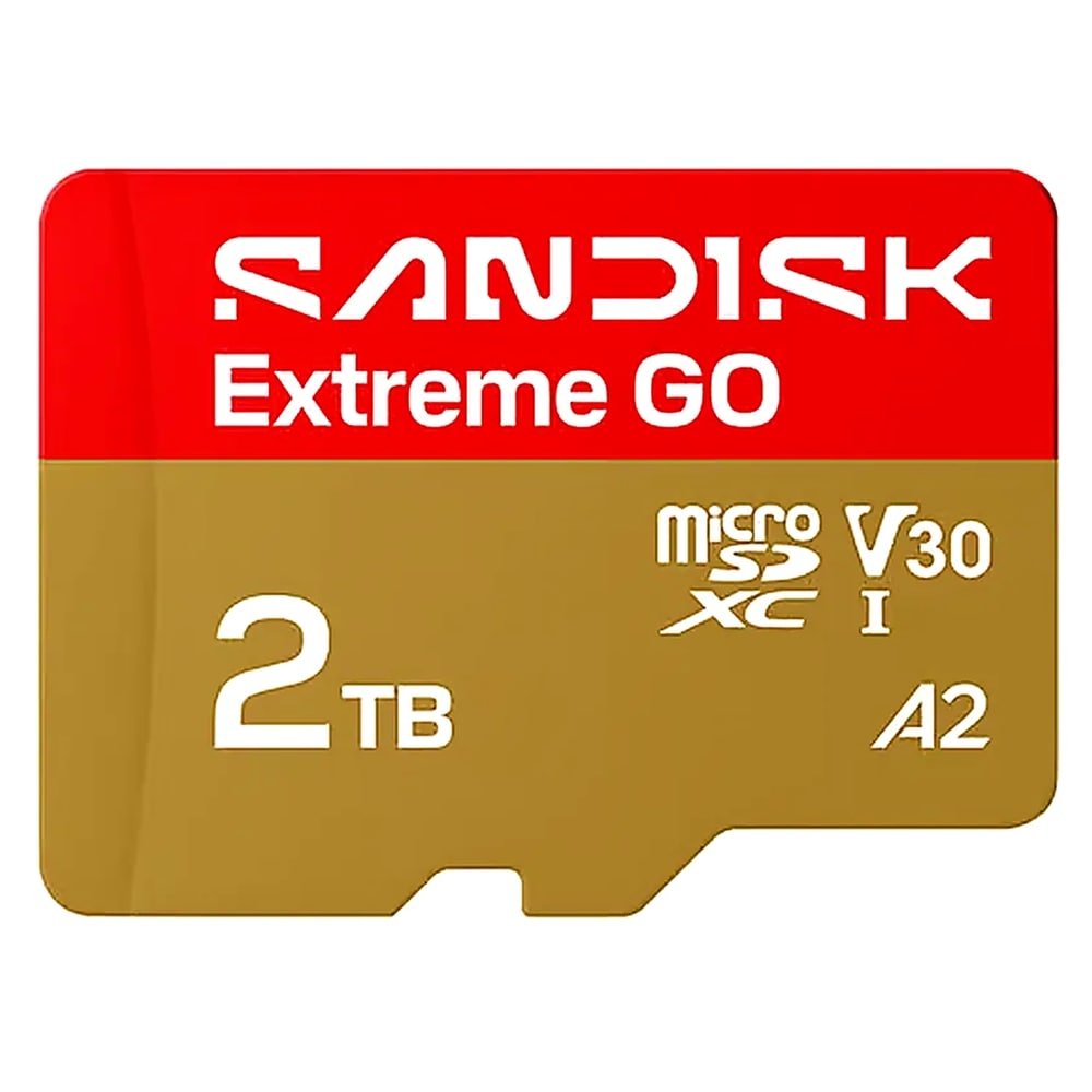 マイクロSDカード 2TB microSDXC SANDISK サンディスク Extreme GO Class10 UHS-I U3 V30 A2 R:240MB/s w:160MB/s 海外リテール SDSQXGN-2T00-GN6MN ◆コ