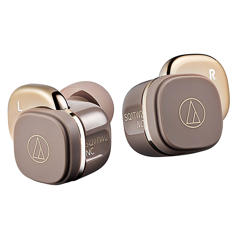 完全ワイヤレスイヤホン ATH-SQ1TW2NC audio-technica オーディオテクニカ Bluetooth ノイズキャンセリング 最大22.5h再生 SBC AAC カフェラテ ATH-SQ1TW2NC-CA ◆宅