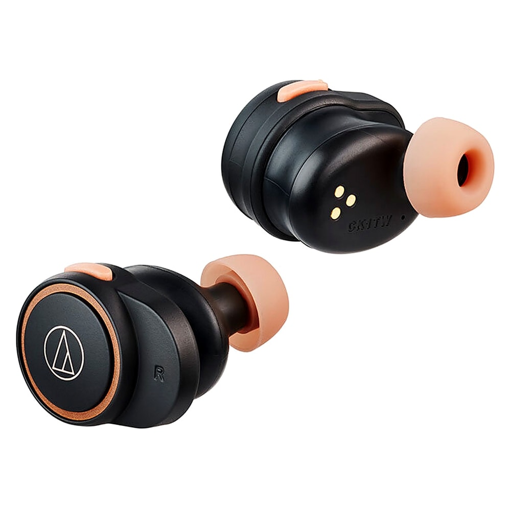 完全ワイヤレスイヤホン ATH-CK1TW Bluetooth audio-technica オーディオテクニカ 両耳 片耳 低遅延 本体7h+ケース併用21h ブラック ATH-CK1TW-BK ◆コ