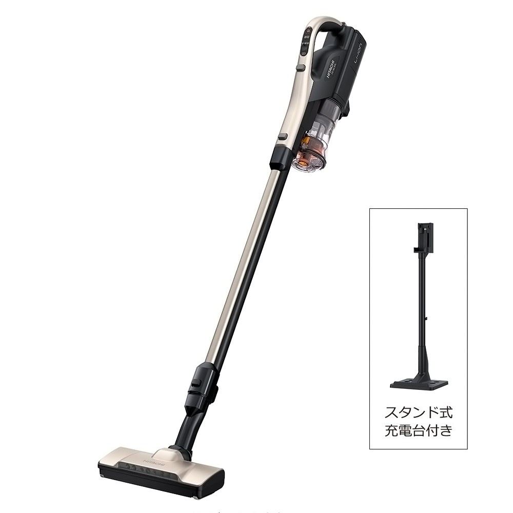 サイクロン掃除機 PV-BL50L N スティッククリーナー 日立 HITACHI パワかるスティック コードレス式 ごみくっきりライト 軽量1.4kg パワフル 強力吸引 ライトゴールド PV-BL50L-N ◆宅