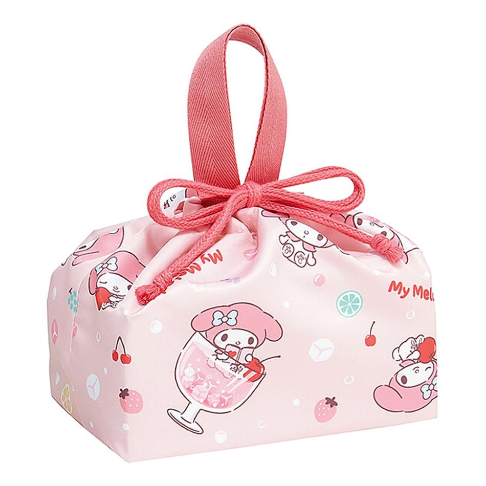ランチ巾着 マイメロディ ぷるしゅわドリンク お弁当巾着 お弁当袋 SKATER スケーター 子供 ポリエステル サイズ290×165×マチ120mm 755125-KB7SNC ◆メ