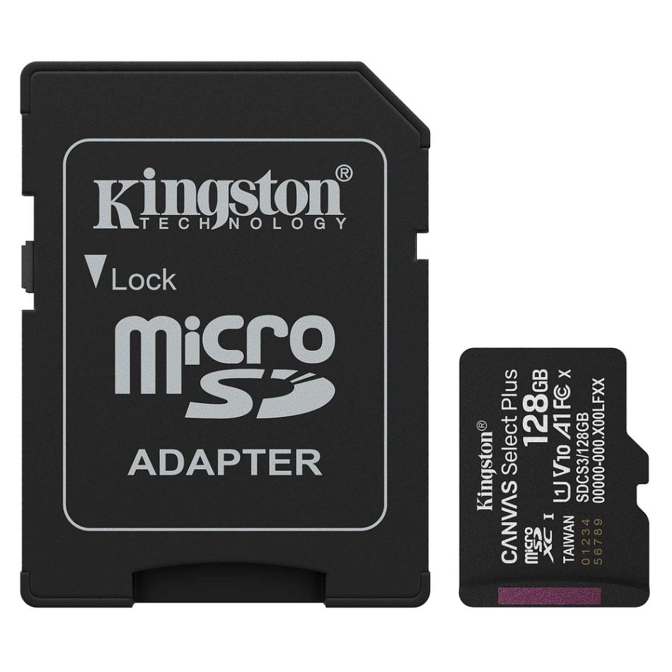 microSDXC 128GB R:150MB/s Kingston キングストン Canvas Select Plus Class10 UHS-1 U1 V10 A1 海外リテール SDCS3/128GBSP ◆メ