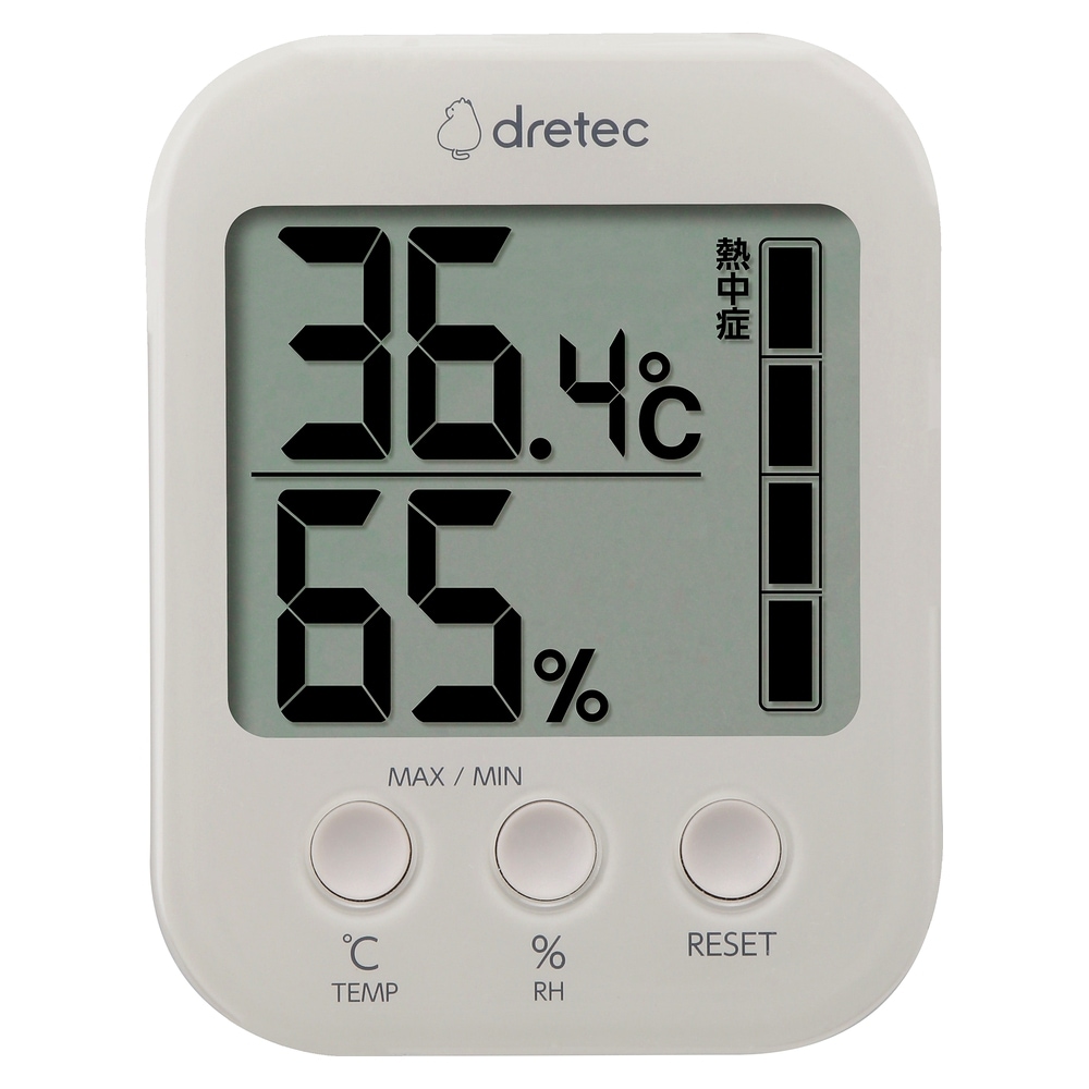 温湿度計 モスフィ O-801 dretec ドリテック 温度計 湿度計 計測 デジタル 乾電池式 熱中症 インフルエンザ 壁掛け マグネット 壁掛け ベージュ O-801BE ◆メ