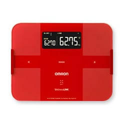 オムロン【SALE】体重体組成計 カラダスキャン HBF-252F-R（レッド