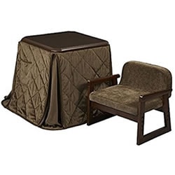 ユアサプライムス【55×55cm】一人掛けこたつ やすらぎ YG-55SET【椅子付】