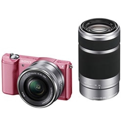 ソニー【SONY】α5000 ダブルズームレンズキット [ピンク] ILCE