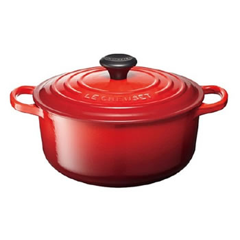【新品】ル・クルーゼ　20cm ￼￼ ホーロー鍋　赤 ル・クルーゼ【LE CREUSET】ホーロー鍋 両手鍋 20cm チェリーレッド
