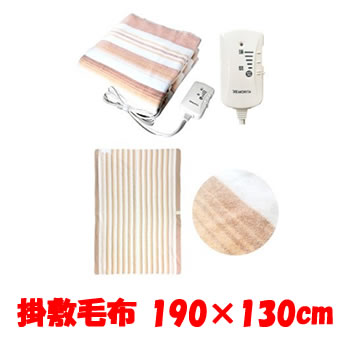 モリタ【森田】電気掛敷毛布 化繊毛布 190x130cm ダニ退治 TMB-K19KS 