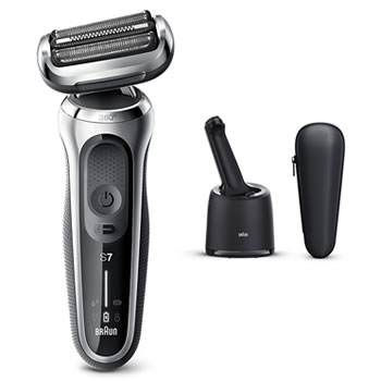 BRAUN - ブラウン メンズシェーバー シリーズ7 洗浄器付き シルバー 70-S7001c ブラウン【BRAUN】シリーズ7 メンズシェーバー 3枚刃 シルバー