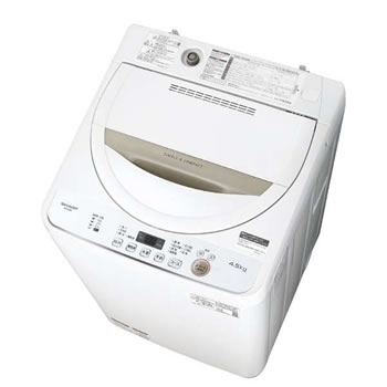 シャープ【SHARP】洗濯4.5kg 全自動洗濯機 ベージュ系 ES-GE4E-C 