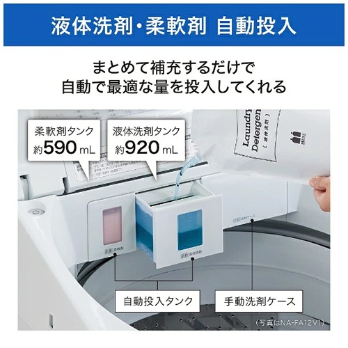 パナソニック【代引・日時指定不可】洗濯12.0kg 全自動洗濯機 ホワイト