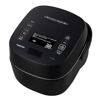 【 TOSHIBA 】 美品 RC-10VXT ブラック 炊飯器　5.5合炊き 東芝【TOSHIBA】5.5合炊き 真空圧力IH炊飯器 炎匠炊き グランブラック