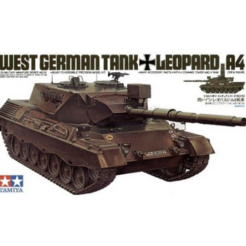 １／１６スケールプラモデル　西ドイツレオパルト１Ａ４（ディスプレイモデル） 1／16スケールプラモデル 西ドイツレオパルト1A4
