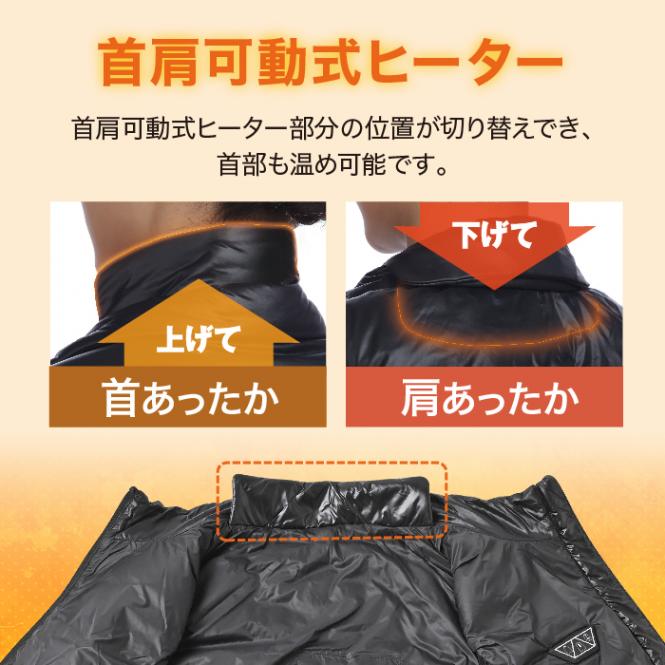 リンクサス【モバイルバッテリー専用】ヒーターベスト着身温 Mサイズ