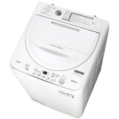 シャープ【SHARP】5.5kg 全自動洗濯機 ホワイト系 ES-GE5G-W【ESGE5GW】