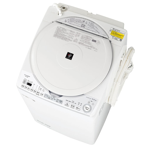 SHARP　ES-TX8G　容量8kg 乾燥4.5kg 乾燥機能付き シャープ【SHARP】洗濯8kg 乾燥4.5kg タテ型洗濯乾燥機 ホワイト系 ES
