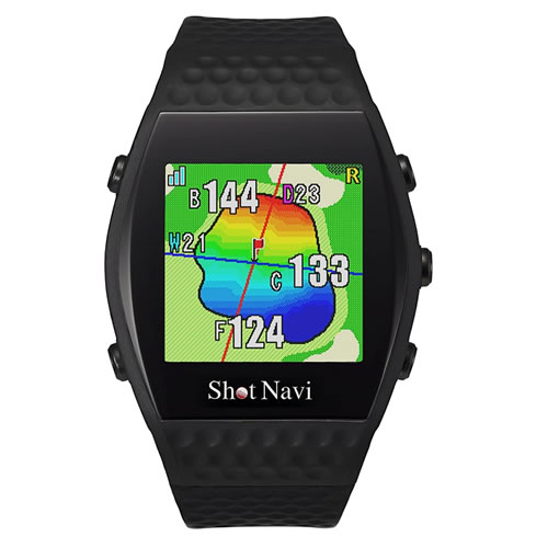 ShotNavi INFINITY(ショットナビ) BK 最新GPSチップ「M10」 グリーン形状 超軽量48g 日本製 GPSゴルフナビ ShotNavi INFINITY GPSナビウォッチ ShotNavi INFINITY Touch