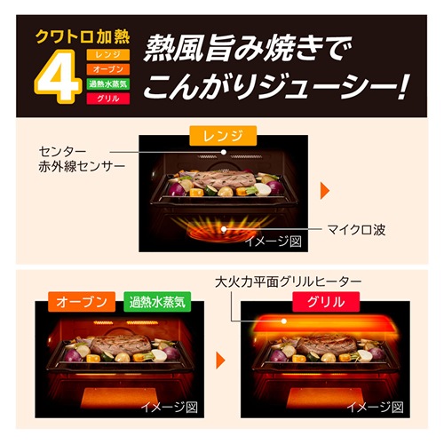 日立【HITACHI】30L 過熱水蒸気オーブンレンジ ヘルシーシェフ