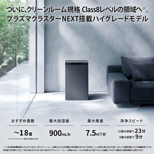 シャープ【SHARP】加湿空気清浄機 グレー 空清～34畳 加湿空清～27畳