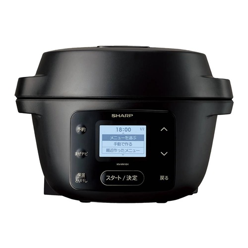 シャープ【SHARP】1.6L ヘルシオ ホットクック ブラック HEALSIO 水 