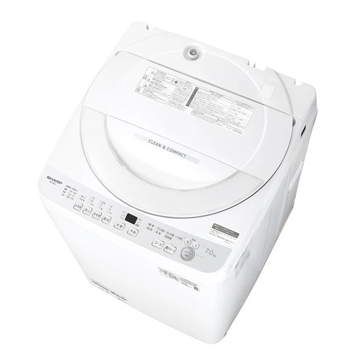 シャープ【SHARP】タテ型全自動洗濯機 シルバー系 洗濯7kg 穴 シャープ【SHARP】タテ型全自動洗濯機 シルバー系 洗濯7kg 穴