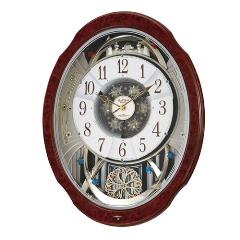 リズム【単一電池4本使用（別売）】電波アナログ掛け時計 スモール