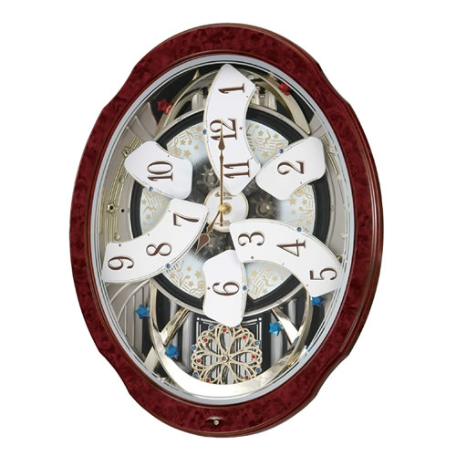 リズム【単一電池4本使用（別売）】電波アナログ掛け時計 スモール