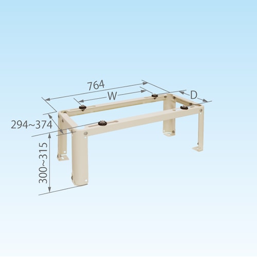 日晴金属【クーラーキャッチャー】伸縮フレーム架台 (平地置用) 300mmタイプ 使用荷重80kg 高耐食鋼板＋粉体塗装 C-NXS 日晴金属【クーラーキャッチャー】伸縮フレーム架台 (平地置用) 300mm