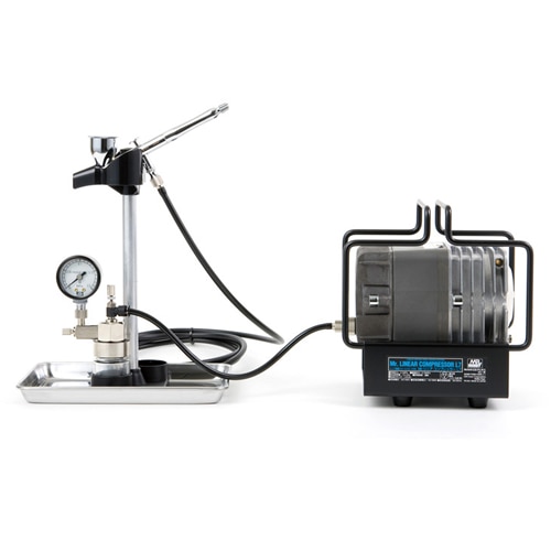 【美品】クレオス Mr.リニアコンプレッサーL7&レギュレーターセット GSIクレオス Mr.リニアコンプレッサー L7 レギュレーター/プラチナセット