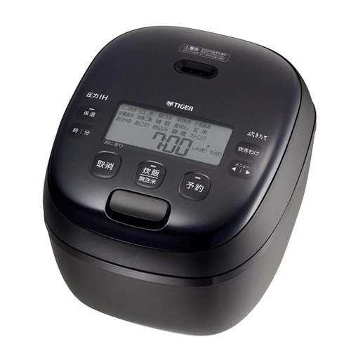 タイガー魔法瓶 TIGER 炊飯器 圧力IH 多段階圧力機構 5.5合 日本製 ストレートブラック 土鍋ご泡火炊き JPL-S100-KT