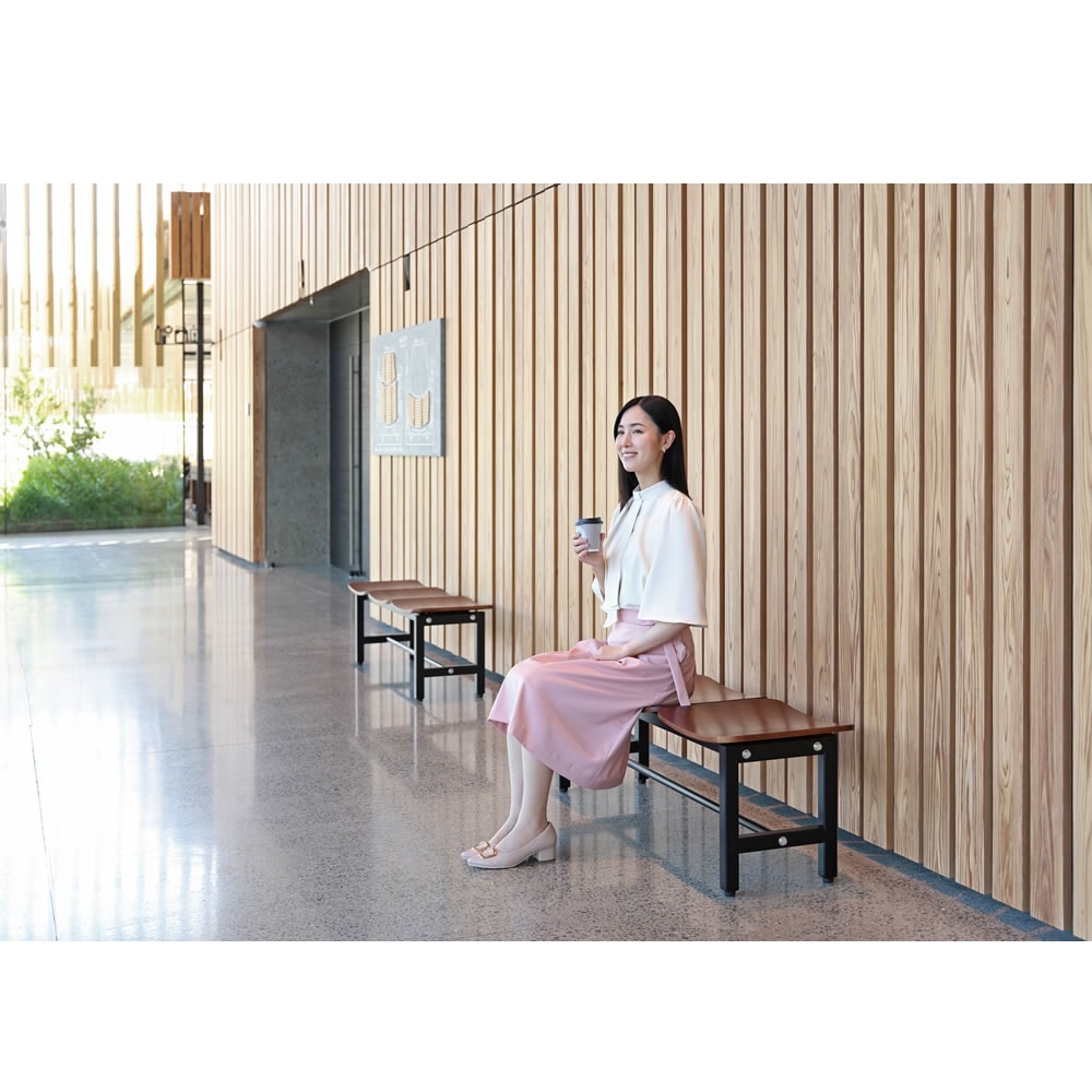 山崎産業【環境用品】屋内用3人かけベンチ 法人様限定商品 メーカー