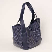 ANNA BIANCHI アンナ・ビアンキ ラインストーン トートバッグ J-6 Nevy/Silver|Bag|ANNA BIANCHI