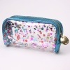 deux lux デュラックス グリッター&ドット クリア ポーチ DL1010-81 TEAL
