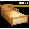 (引き出し付き フレームのみ)シングルベッド/シングルベット/木製★新品 ロッキー シングルベッド