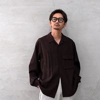 STILL BY HAND (ƥХϥɡSH04254 OPEN COLLAR WOOL SHIRT ץ󥫥顼륷