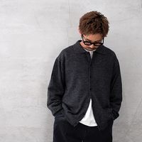 STILL BY HAND (ƥХϥɡKN01254 wool polo cardigan ݥǥ