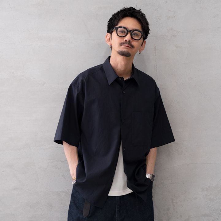 STILL BY HAND (スティルバイハンド）SH08261 S/S broad shirt 半袖ブロードシャツ