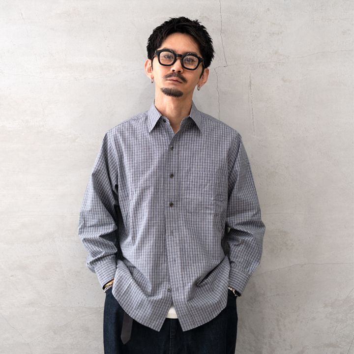 MOC-T（モクティ)  M72-780 GR7 MIXD POPLIN CHECK L/S REGULAR SHIRTS ポプリンチェックシャツ