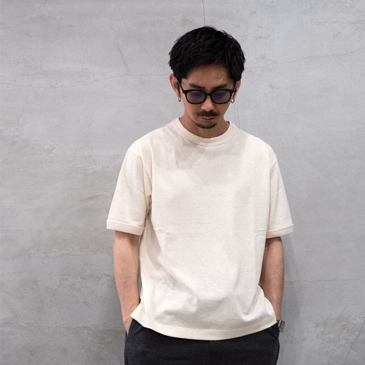 MOC-T（モクティ)  M80-100 PAINAPPLE JERSEY S/S RINGER TEE パイナップルジャージーリンガーTシャツ